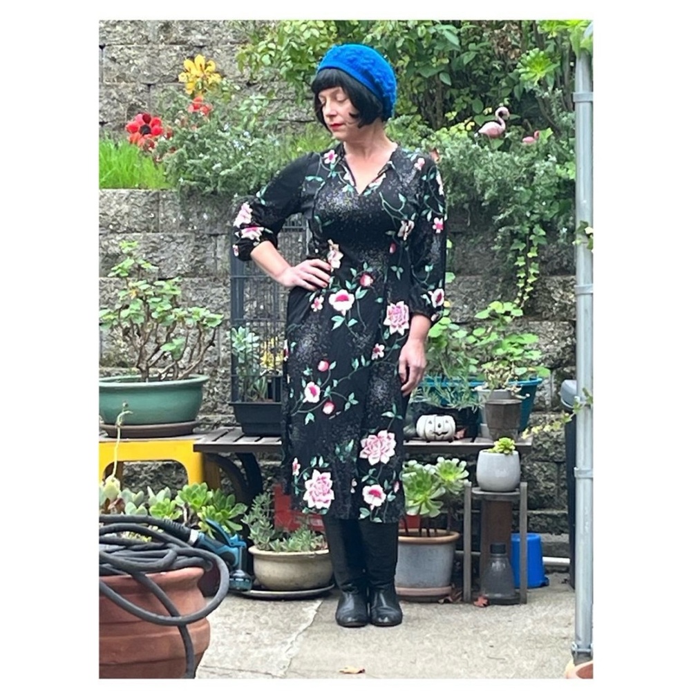 VINTAGE FLORAL NYLON DRESS | HANAE MORI